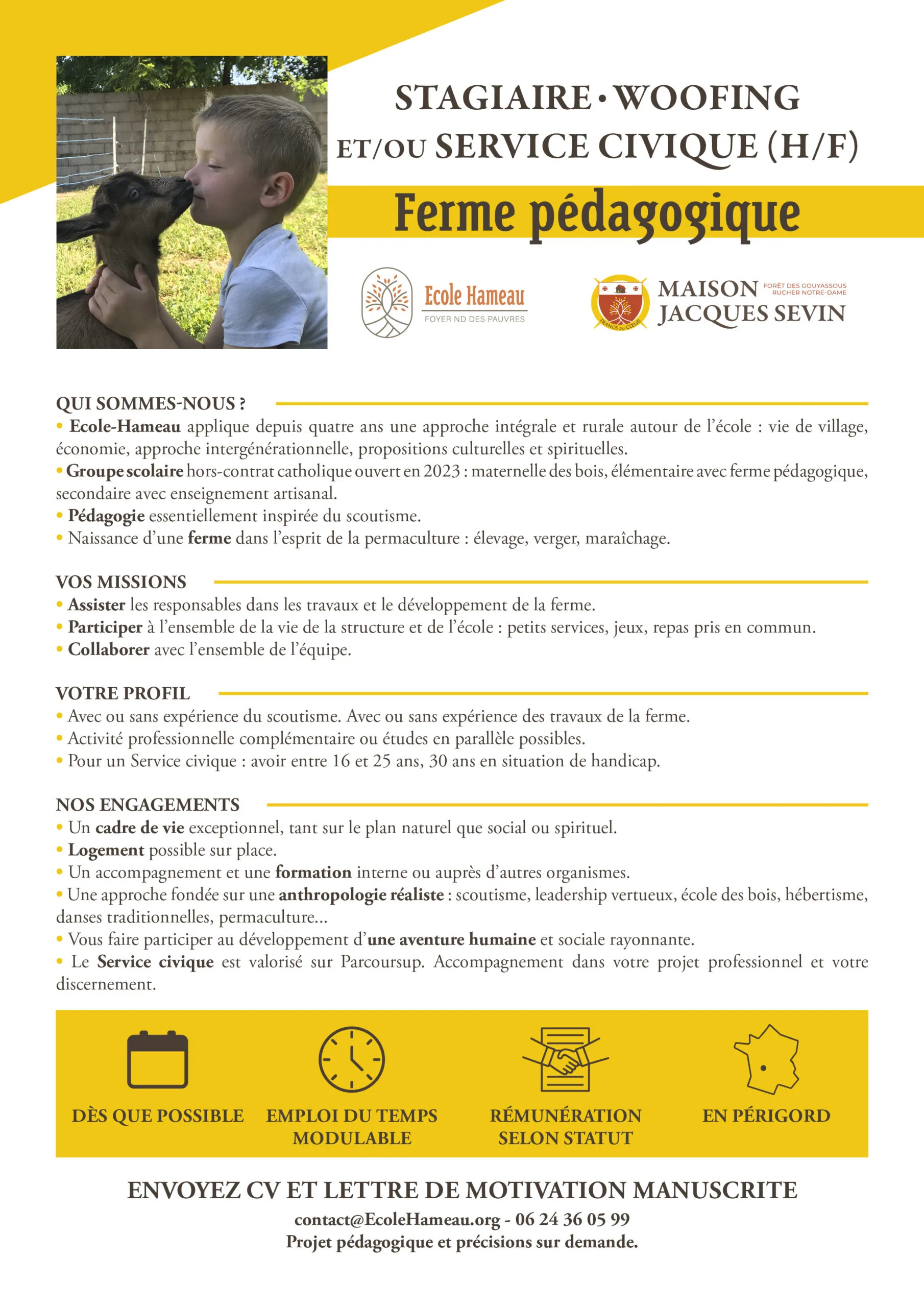 Service civique — ferme